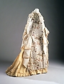 Evening cloak, silk, metal, French